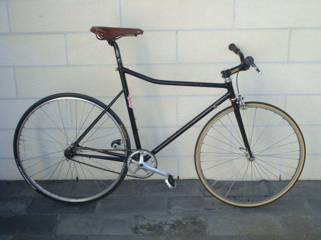 Time trial bike as fixed gear